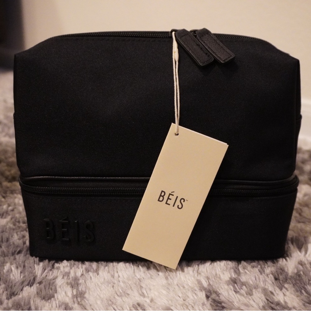 Beis The 2-In-1 Cosmetic Organizer in Black